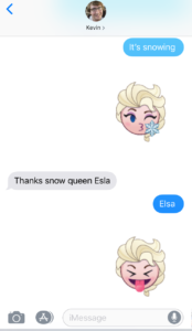 Elsa Emoji text