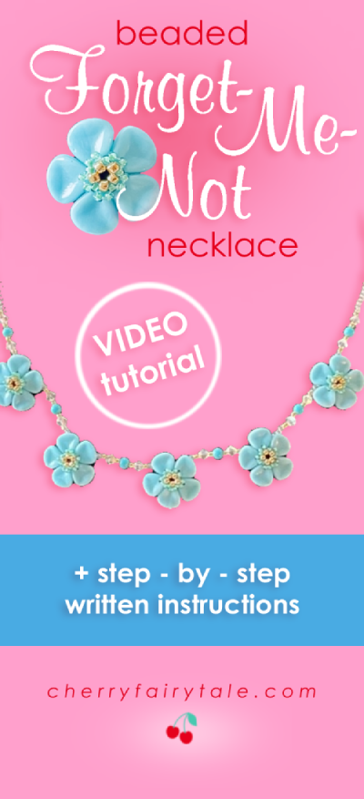 Forget-Me-Not Beaded Necklace Feature Image 400px