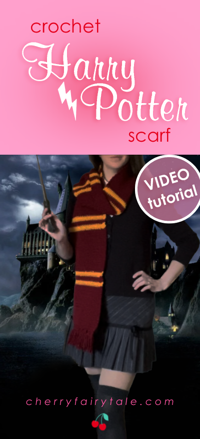 Harry Potter Crochet Scarf VIDEO Feature Image