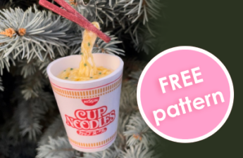 Cup Noodles DIY Ornament FREE PATTERN