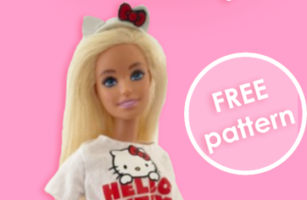 Hello Kitty FREE Barbie Pattern