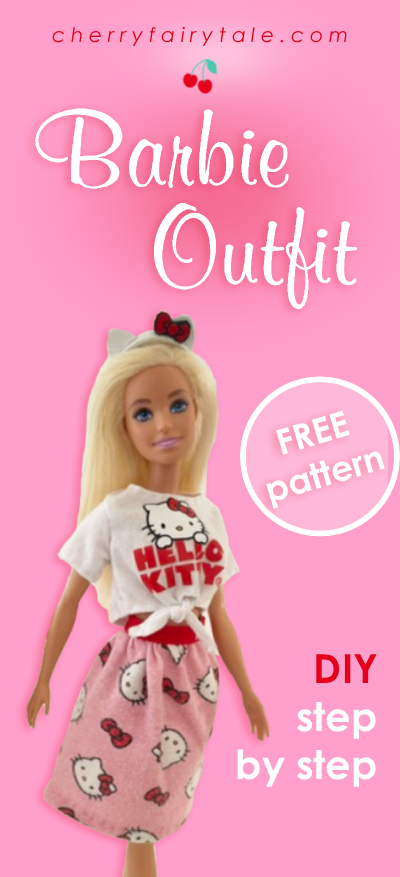 Hello Kitty FREE Barbie Pattern